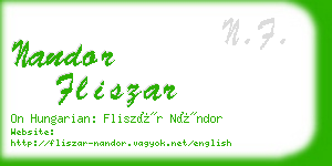 nandor fliszar business card